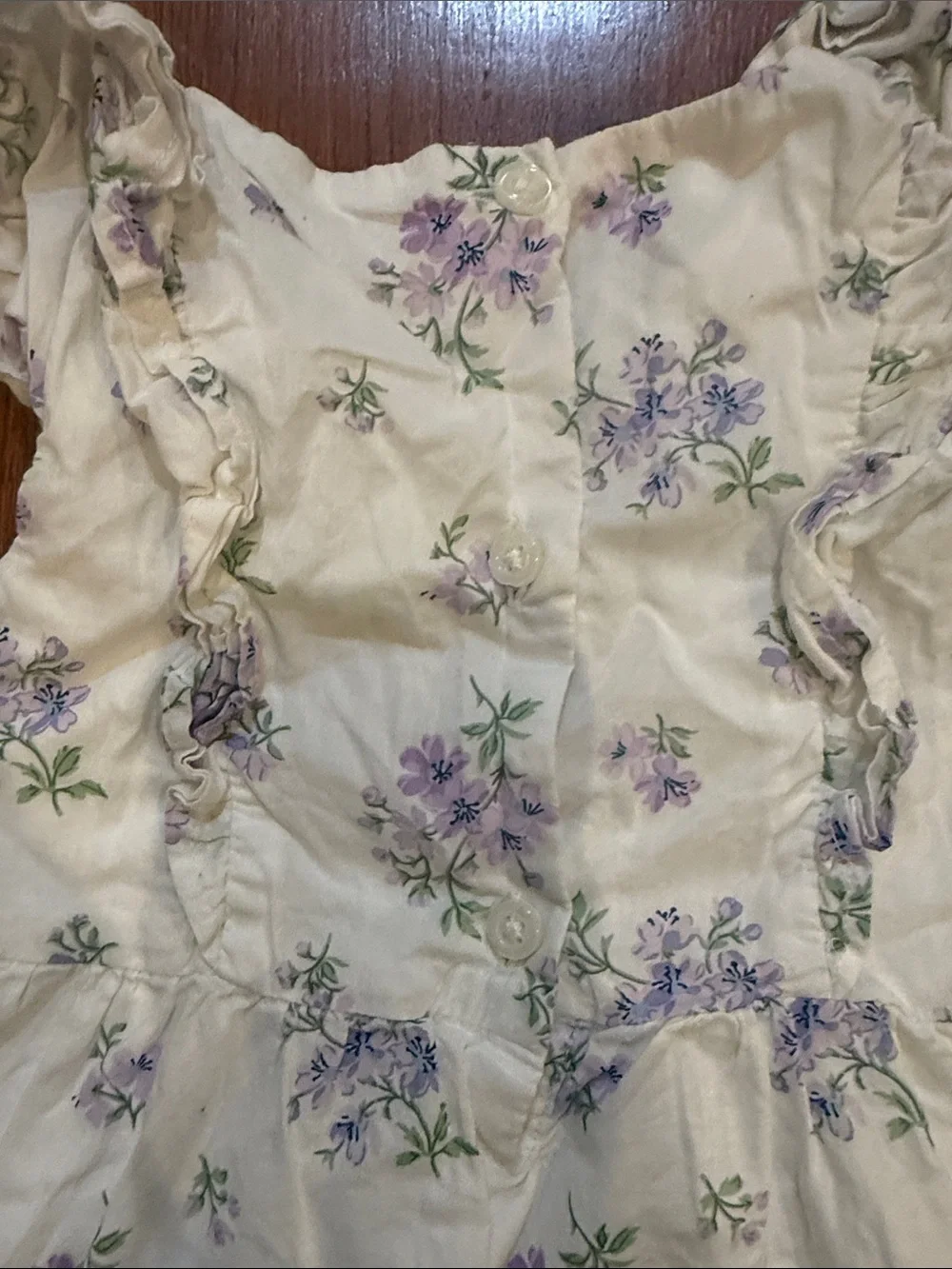 Gymboree Cream Floral Ruffle Summer Dress